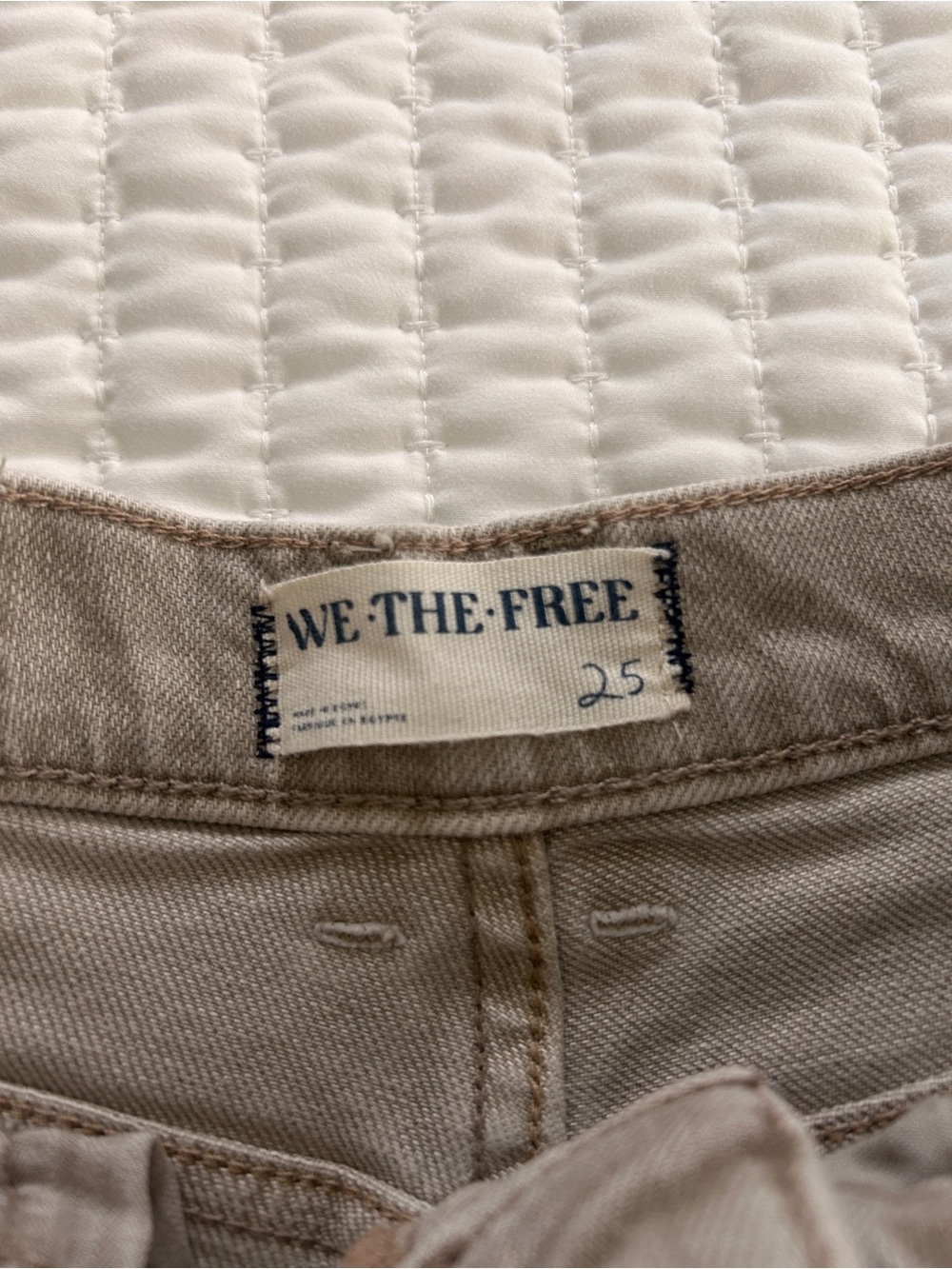 We The Free Risk Taker Mid-Rise Jeans in Taupe Size 25 - Picture 5 of 6